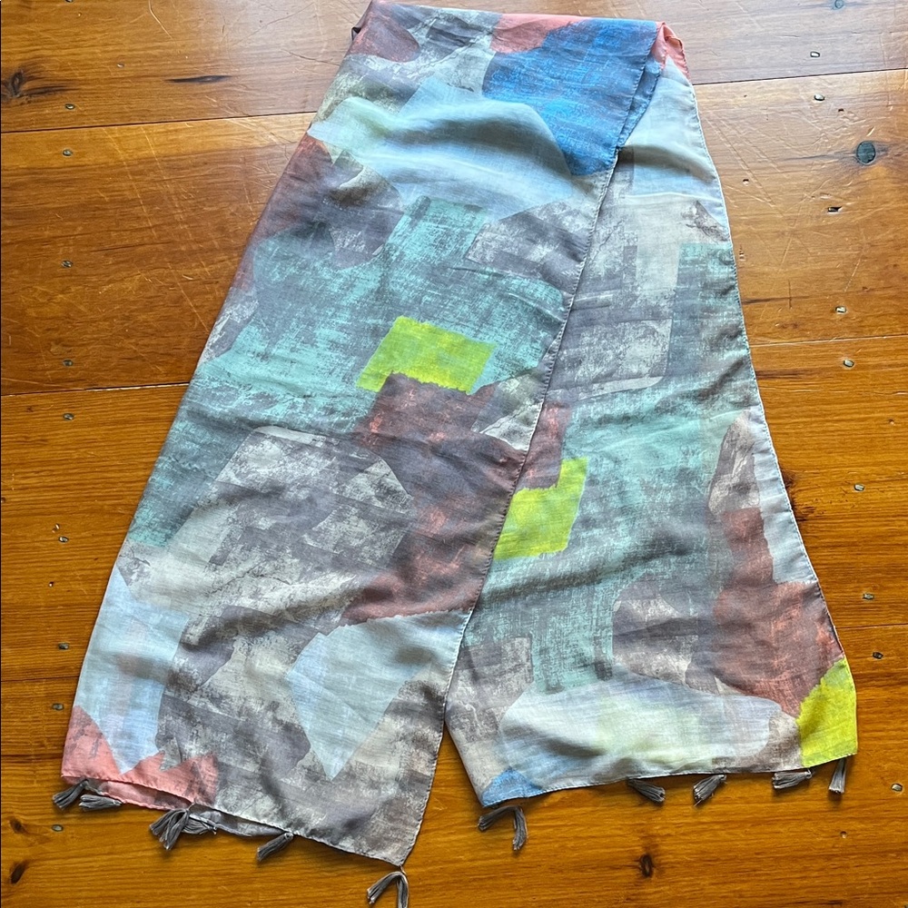 Multicolor Abstract Scarf - Picture 2 of 4